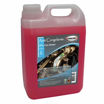 Anticongelante 20% -10ºC. Vermelho - 5L